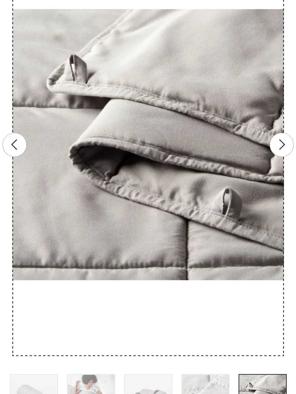 Target Light Gray Quilted Weighted Blanket